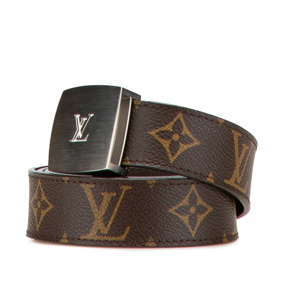 LOUIS VUITTON Brown Monogram Leather Belt - Picture 3 of 7